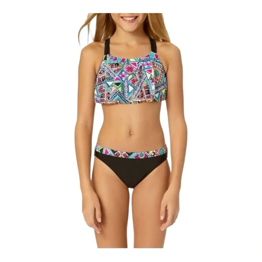 OP-GIRLS TWO PIECE SWIMSUIT-SIZE XS 4/5